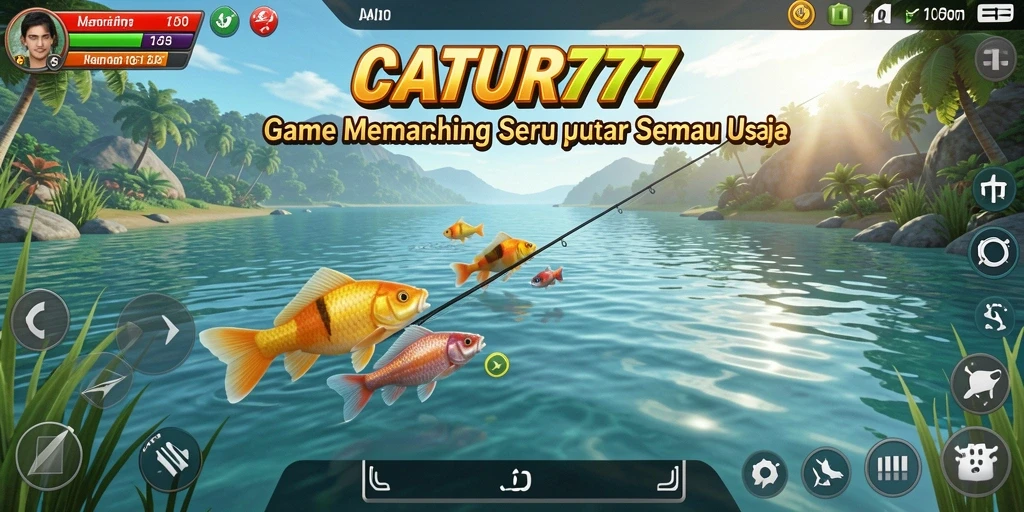 Screenshot CATUR777 menampilkan antarmuka memancing yang menarik dengan grafis menawan.