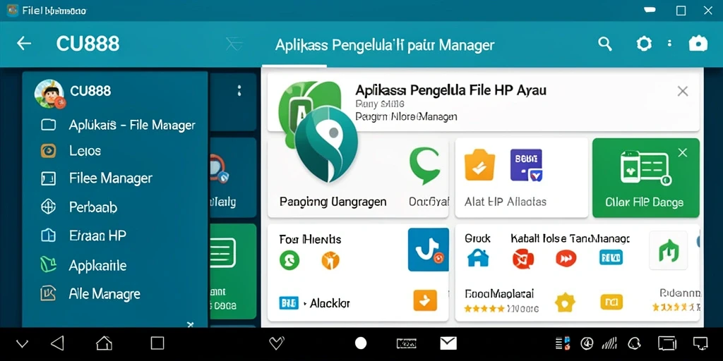 Tampilan antarmuka CU888 yang sederhana dan fungsional.