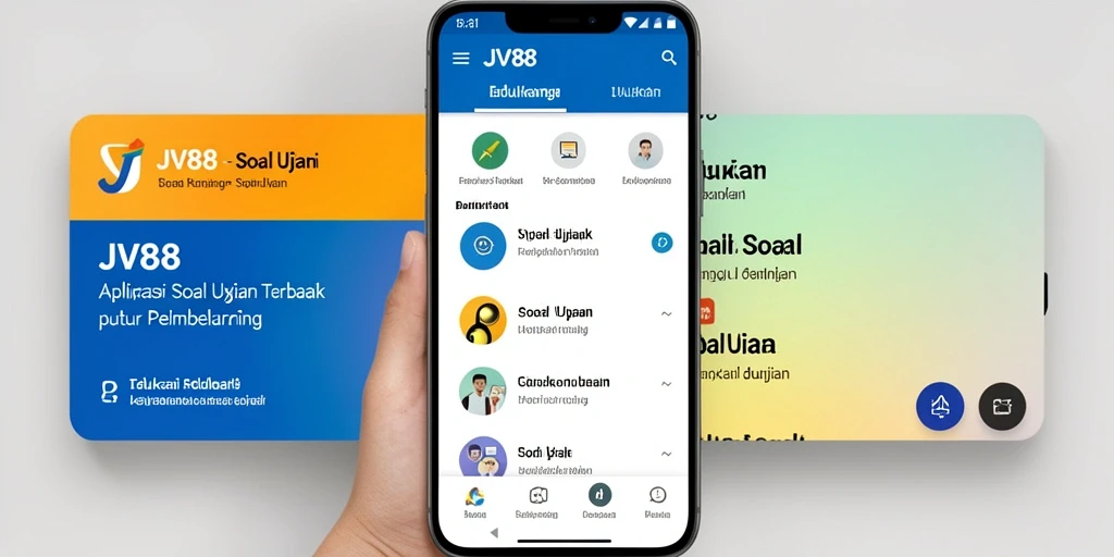 Tampilan antarmuka aplikasi Soal Ujian yang menarik dan interaktif.