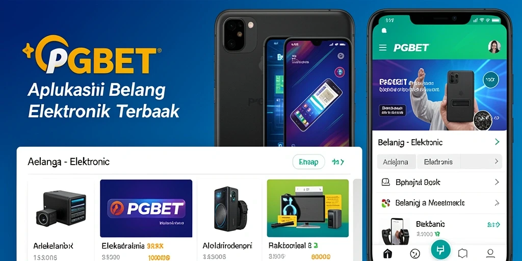 Tampilan antarmuka utama PGBET dengan kategori produk elektronik.
