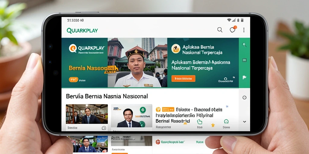 Tampilan antarmuka QUARKPLAY yang rapi dan informatif.